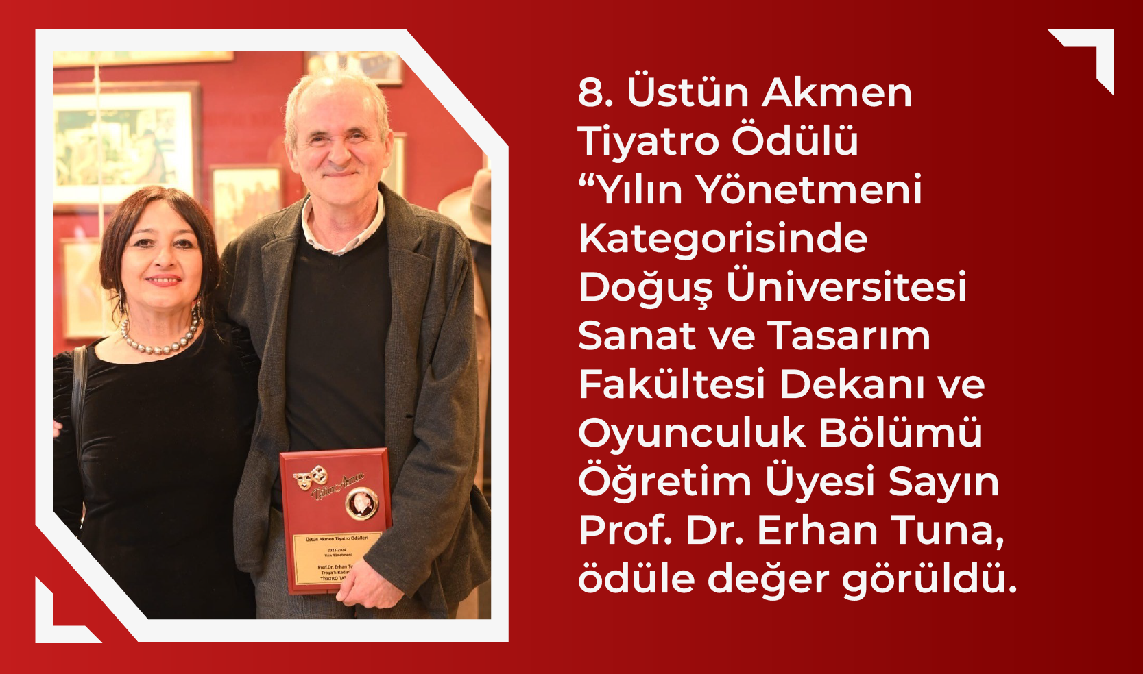 Üstün Akmen Tiyatro Ödülleri sahiplerini buldu