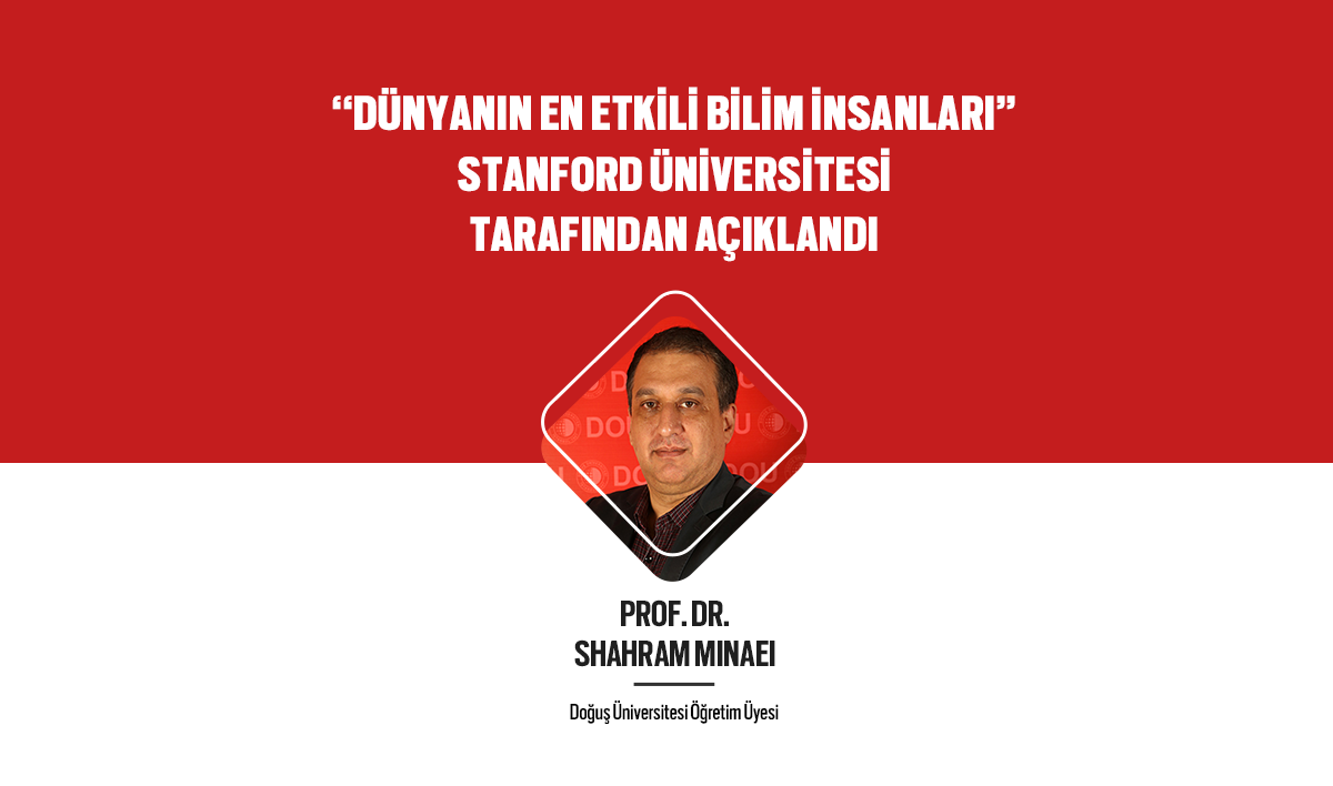 Prof. Dr. Shahram Minaei ranked in Stanford University study of the world's top 2% of scientists.