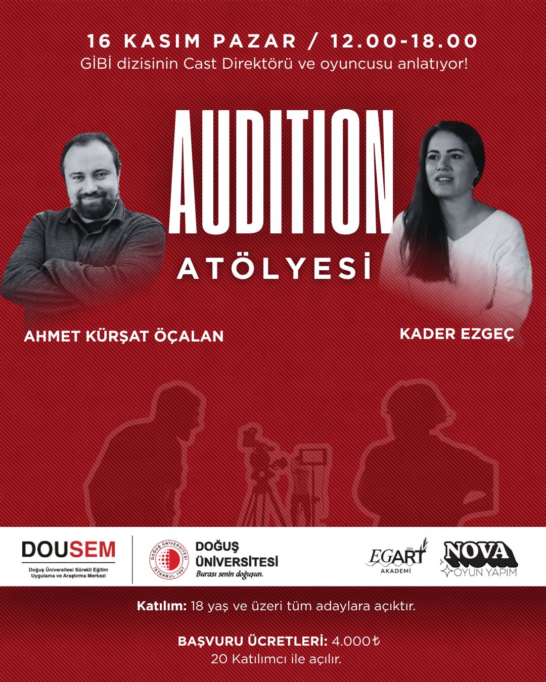 16 Kasım Pazar- Auiditon Atolyesi 2