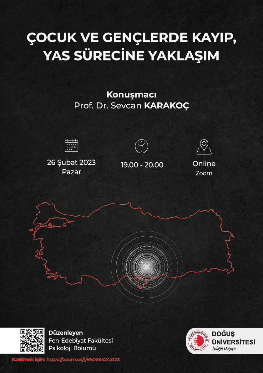 ÇOCUK VE GENÇLERDE KAYIP, YAS SÜRECİ_Afiş