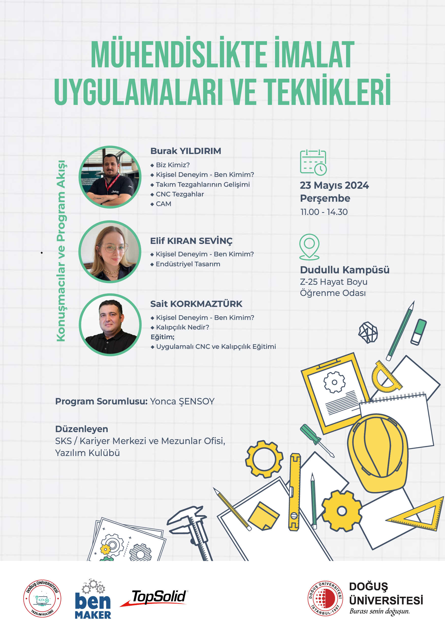 mühendislikte imalat uygulamaları ve teknikleri_Afiş