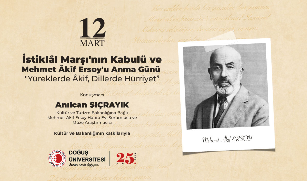 “Yüreklerde Âkif, Dillerde Hürriyet” temalı 12 Mart İstiklâl Marşı’nın Kabulü Özel Programı