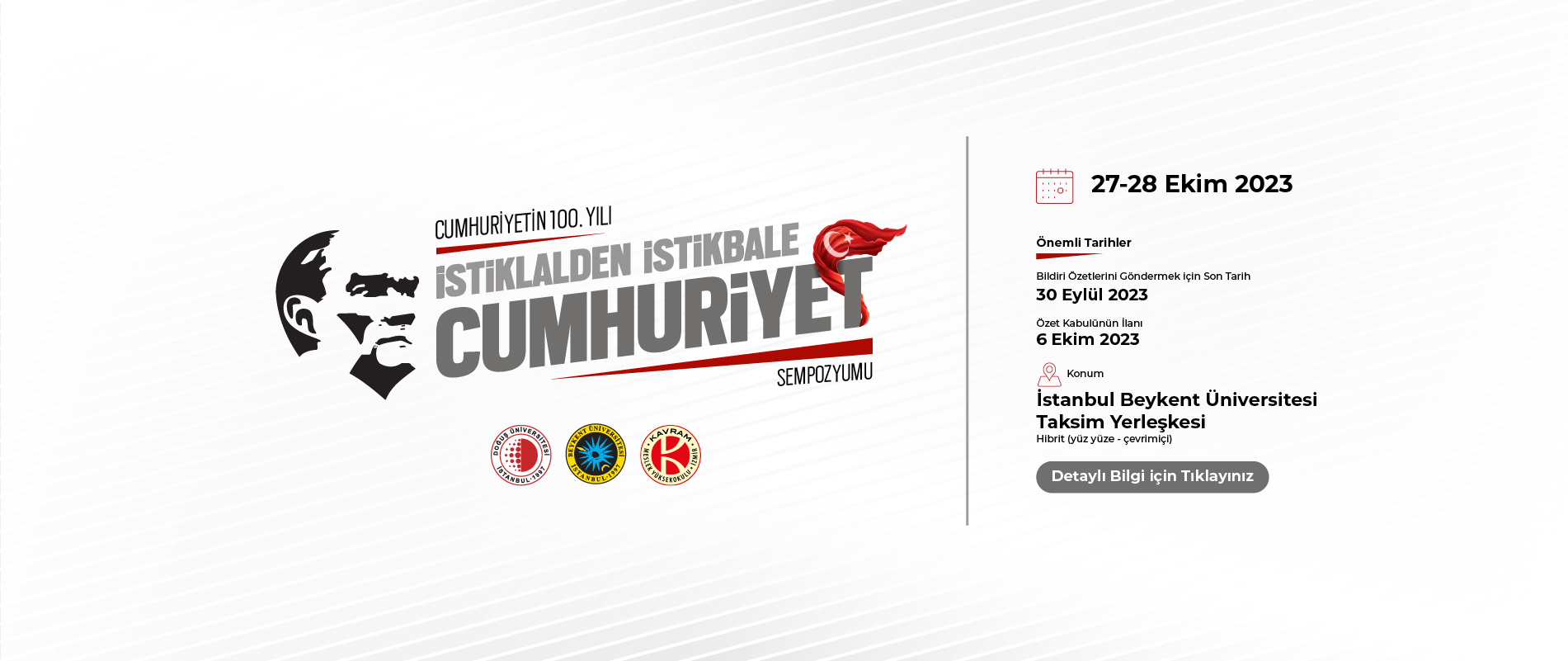 İstiklâlden İstikbâle Cumhuriyet Sempozyumu